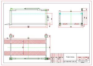4 post car lift drawing